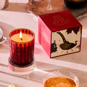 Poinsettia Holiday Candle