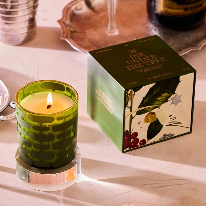 Wine Under the Tree Holiday Candle