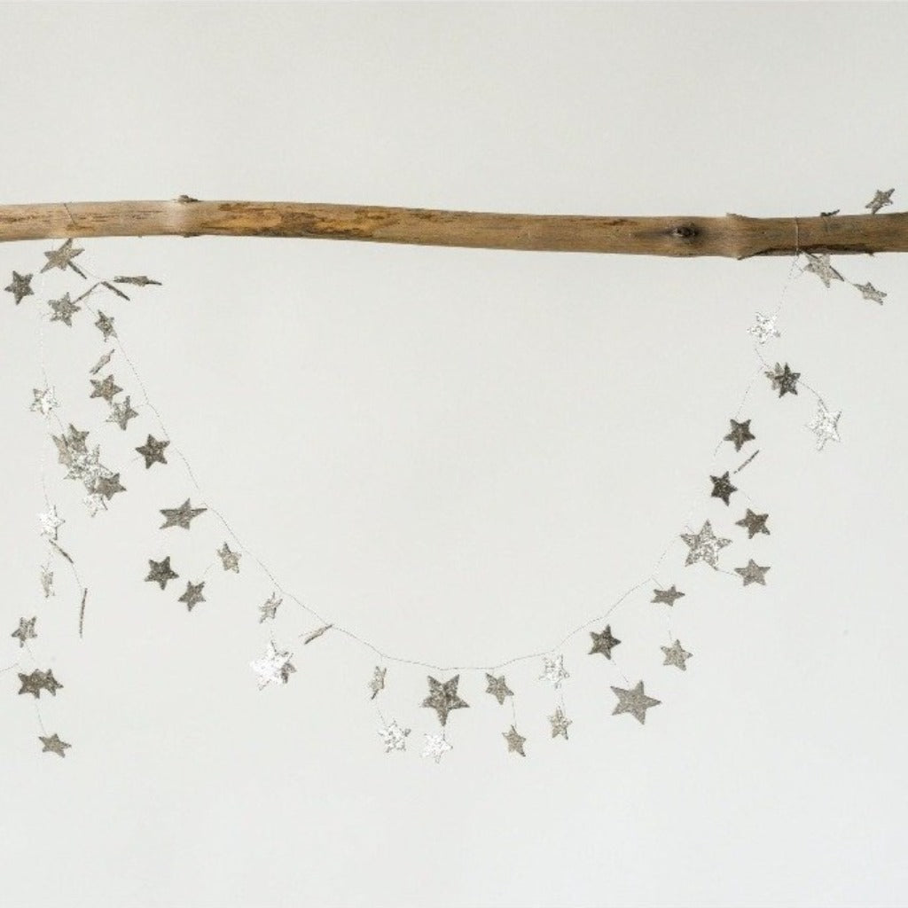 Star Shaped Garland w/ Glitter