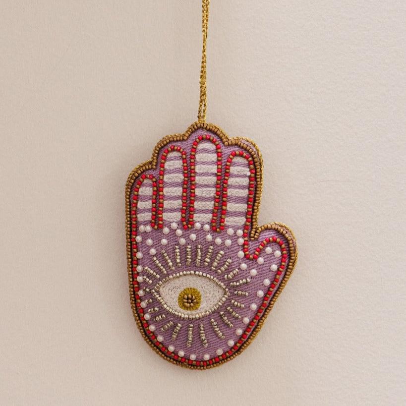 Beaded Hamsa Hand Ornament